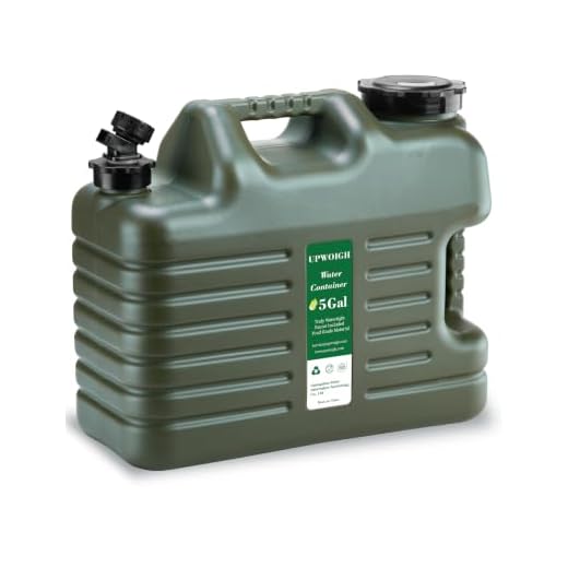 UPWOIGH 5 Gallon Water Jug, Camping Water Container,Truly No Leakage Water Storage,Large Military Green Water Tank,BPA Free Portable Emergency Water Storage for Outdoors Hiking Accessories