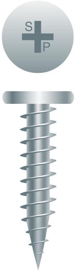 #10 x 1-1/2" Phillips Pancake Head ZINC Plated Screws 3M Box