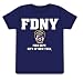 Fdny Kids Short Sleeve Screen Print T-Shirt Navy White Yellow Medium (10-12)