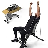 6+4 Posiciones Ajustables - El respaldo del banco de musculación se puede ajustar en 6 posiciones, mientras que el asiento se puede ajustar en 4 posiciones: Ideal para entrenar de forma eficaz la parte superior del cuerpo, los glúteos, los abdominales y las piernas