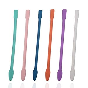 SAVITA 6 stuks 16cm Siliconen Roerstaafjes, Gezichtsmasker Roerstaafjes Staafjes voor het Mengen van Hars, Epoxy, DIY Ambachten Maken (6 Kleuren)