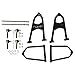 KUAFU A-Arms Adjustable Extended +2 +1 Compatible with 1987-2006 Yamaha Banshee 350 YFZ350 Arms Extensions Suspension Black