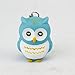 Produktbild fendii Novelty Cute Eule Sound LED Schlüsselanhänger Handy Tasche Anhänger (schwarz), blau