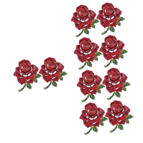 Broche de rose Healvian pour raviver un vêtement terne en alliage rouge