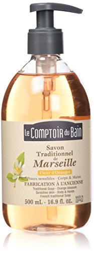 Le Comptoir du Bain Savon de Marseille Liquide Fleur d'Oranger 500 ml - lot de 3