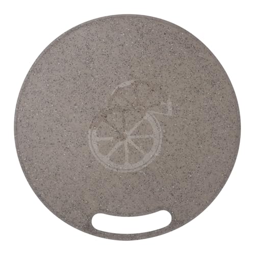 Ciieeo ?大理デザイン滑り止めプラスチックまな板 丸型 フルーツ野菜用吊り下げ可能 キッチン収納簡単カッティングボード