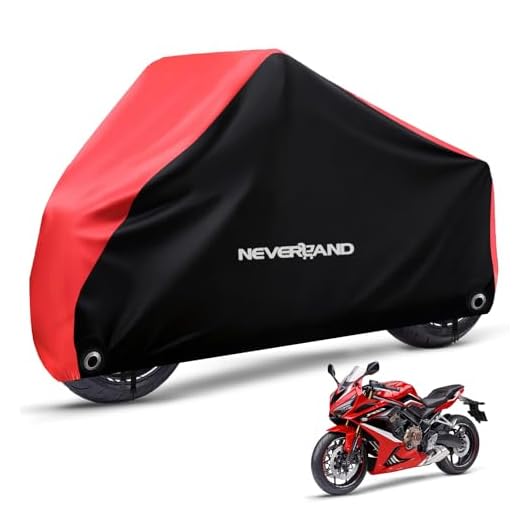 NEVERLAND Motorcycle Cover Waterproof Outdoor, Motorbike Scooter Covers Heavy Duty Medium with Lock-Holes, Bandage, Storage Bag for Harley Davidson Kawasaki Yamaha Honda Grom Suzuki (Up to 86”)