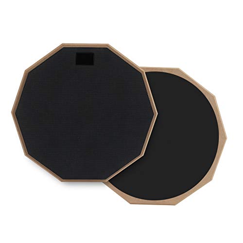 Drum Double Sided Practice Pad, 12 Inch Silent Drum Pad Provides A Great Rebound,Drum Beginner Rubber Practice Pad, Perfect Snare Drum Pad For Quiet Workouts On Snare Drums And On Your Lap