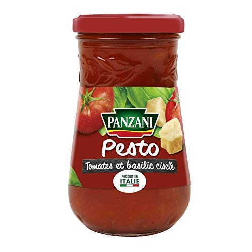 Panzani - Salsa de pesto, tomate y albahaca cincelada, 200 g, 3 unidades
