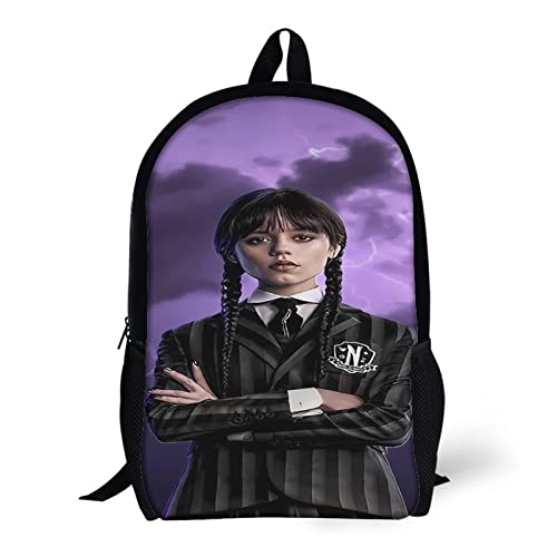 Voeecyttu Mochila escolar para niños Impreso en 3D Miércoles - Mochila Adams Películas de terror...