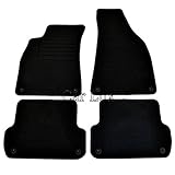 Alfombrillas coche a medida en velour de gran calidad 1900g/m² 1 juego de 4-piezas/ alfonbrillas nuevas en velour negro con el ribete bordado en Velour (Nylon) con taloneta en la zona de pedales y para el sistema anclaje original.
