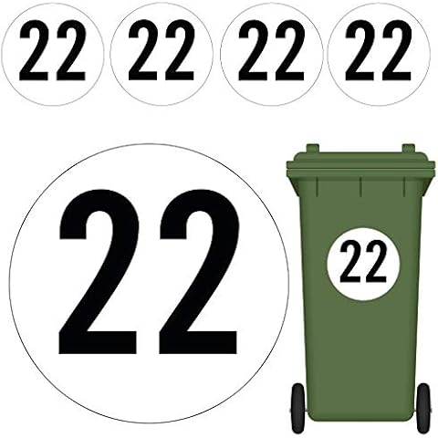 4 x Personalised Bin Custom House number Stickers Waterproof with House Number & Street Name 4 Pcs Different Shape Bin Labels Cover