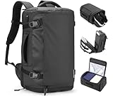 [HOMIEE] ビジネスリュック メンズ 大容量 40L 旅行 リュック 乾湿分離 トラベル バックパック シューズ収納 撥水 3WAY リュックサック 17.3型パソコン 機内持ち込み 15.6インチPC USBケーブル付きカバン 通勤 通学 防災