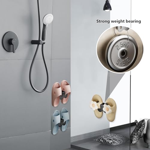 CHAOTEMAI 3 Stück Shoe Rack Schuhorganizer Hängeorganizer Organizer Bad Schuhaufbewahrung Schuhregal Metall Schuhhalter Wand Schuhregal Tür Hängend Wandmontage Schuhhalter Schuh Aufbewahrung(Schwarz)