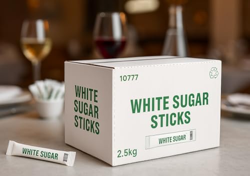 Individually Wrapped White Sugar Sticks | Wholesale Catering Sachets for Hotels, Coffee Shops, Conferences & Events (Pack of 500) - Image 6