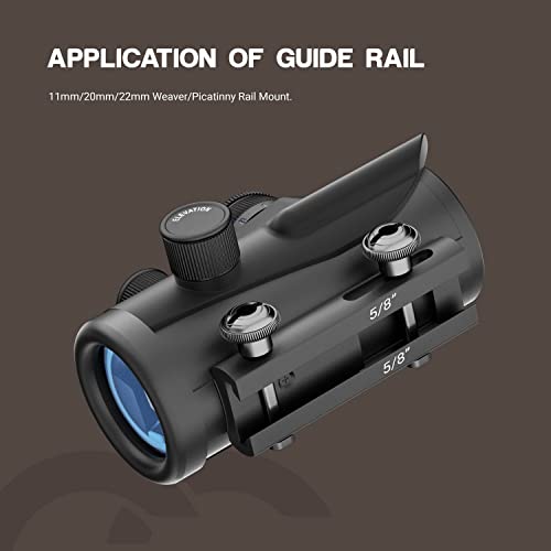 ESSLNB Red Dot Sight Scope Red Green Blue 3 Brightness Settings Rifle Scope with 11mm/20mm Picatinny Rail Mount and Protector Covers for Hunting - Image 4