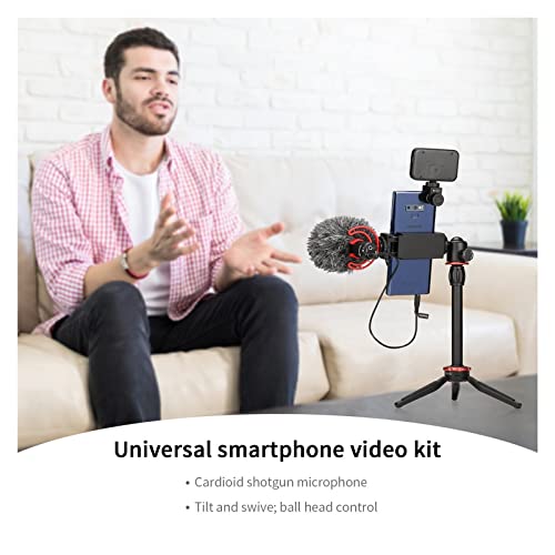 Kit vidéo pour smartphone avec microphone condensateur MM1 et support rotatif