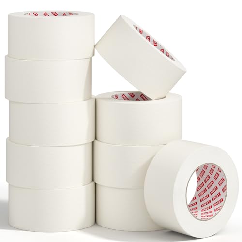 Image of SWRT Masking Tape 2 Inch x 55 Yards, Masking Tape Bulk 10 Rolls (550 Yards Total), White Masking Tape for Painting, Fuse & Perler Beads Art Craft, Clean Removal