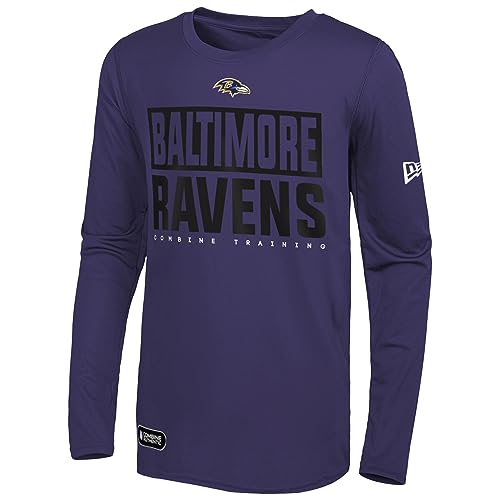 New Era Men's Purple Baltimore Ravens Combine Authentic Offsides Long Sleeve T-Shirt