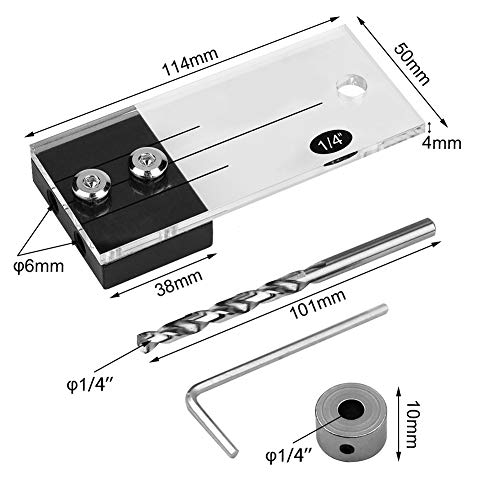 Pocket Hole Jig Step Drill , Jig Bit Set Dowel Hole Drilling Guide Locator Woodworking Tool - Image 2