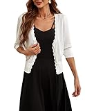 GRACE KARIN Women's Half Sleeve Cropped Cardigans Sweaters Lightweight Jackets Open Front Short Shru