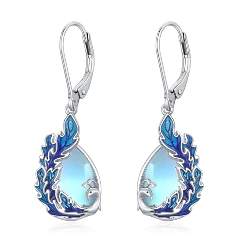 Phoenix/Cardinal/Owl/Hummingbird/Blue Jay/Parrot/Peacock/Dove Dangle Earrings 925 Sterling Silver Bird Animal Earrings Valentine's Day Birthday Gift for Women