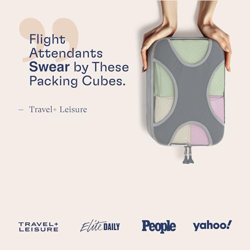 Shacke 6 Set Packing Cubes for Travel Lightweight Luggage Organizer (Charcoal) - Thumbnail 2