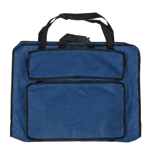 Sunicon Art Portfolio Case,4K Reinforced Waterproof Portable Large Capacity Multiple Pockets Artist Bag Drawing Board Carry Shoulder Bag Sketch Pad Art Board Bag (Blue)