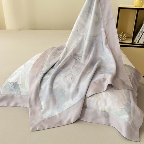 ECOCOTT Bedding 3-Piece Duvet Cover Set King Size – Silky Soft 100% Lyocell, Cooling & Breathable for Hot Sleepers, Misty Bloom Floral Pattern, Moisture-Wicking Luxury