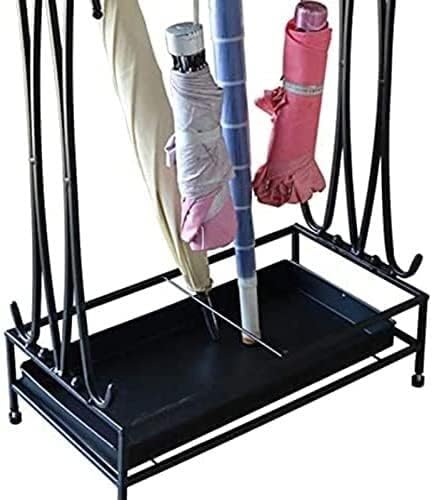Metal Umbrella Stand with Detachable Drip Tray & Hook - Stylish Umbrella Holder for Home, Office, and Entrance - Durable Umbrella nizer Rack