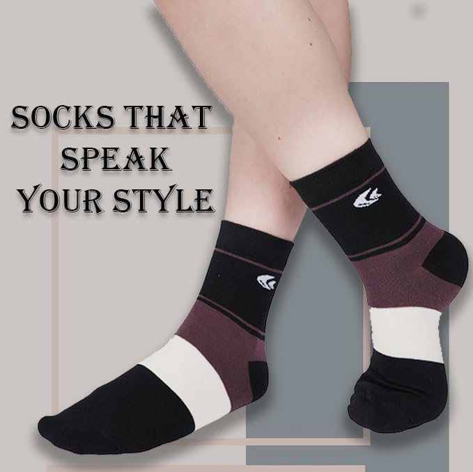 Image of Allen Cooper Pure Cotton Socks Pack of 3 /5 Ankle /full Length Free Size Mens and Womens