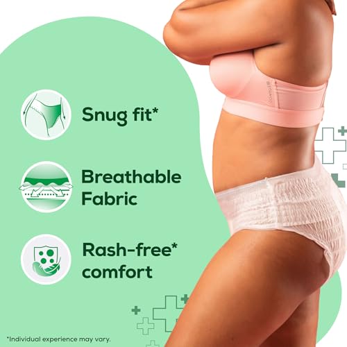 Image of Evereve Anti Bacteria Period Panty for Girls & Women, (L-XL), 10 Pcs, 360 Degree Overnight Coverage, 99.9% Bacteria Free, High Absorbency for Heavy Flow, Maternity Postpartum Disposable Panty