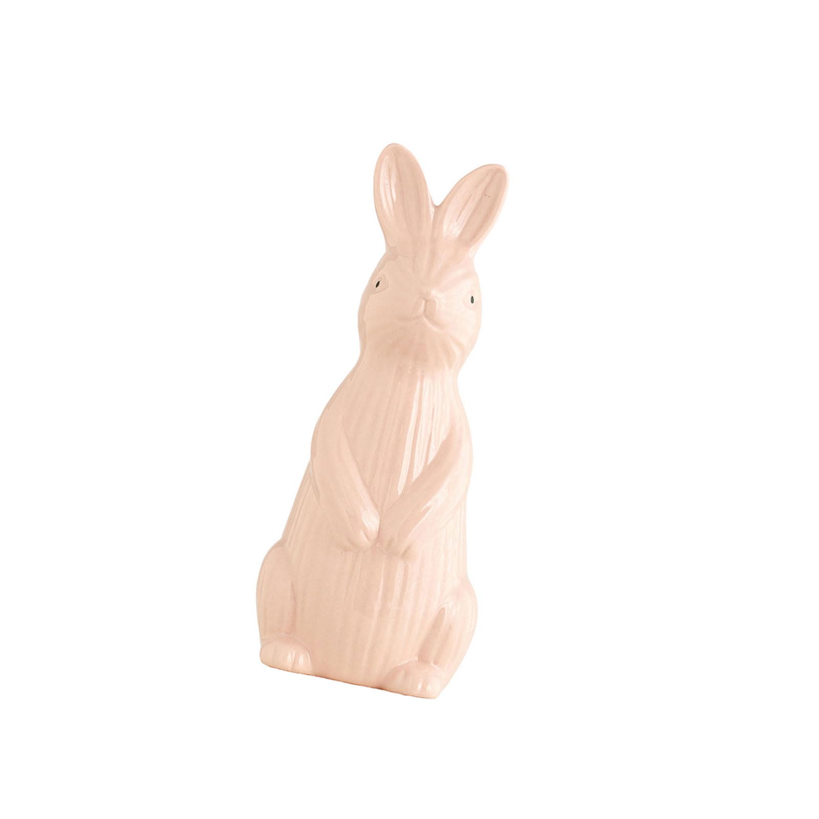MINGLEA Handmade Ceramic Rabbit Figurine Decorative Animal Statue Home Decoration for Bookshelf and Office Desk