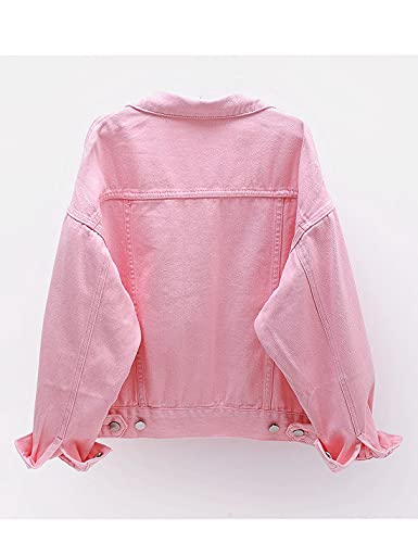 VIEWON Women's Casual Denim Cotton Button Down Long Sleeve Lapel Loose Jacket Coat2