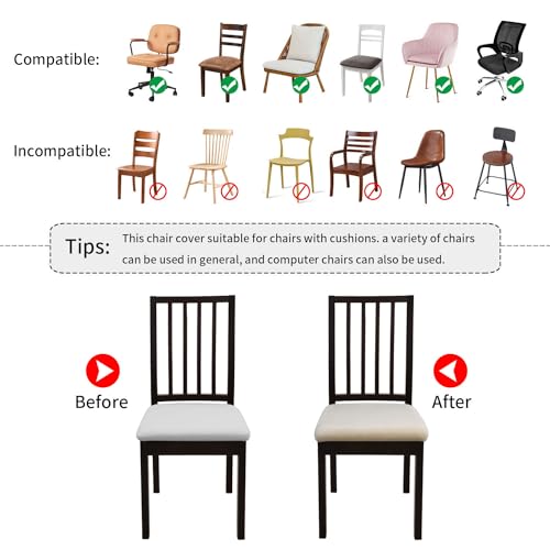 Fuloon Stretch Dining Chair Covers, Velvet Chair Seat Covers Washable Seat Cushion Slipcover Chair Cover Dining Room For Hotel thumb #6