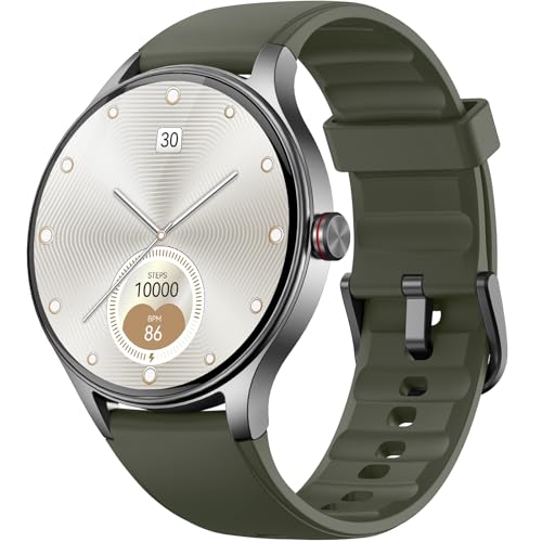Fitpolo Smart Watch for Women Android iPhone, 1.27'' HD Fitness Tracker with Bluetooth Call & Answer, IP68 Waterproof, Heart Rate/SpO2/Sleep Monitor, Built-in AI Voice, 105+ Sports Modes (Green)