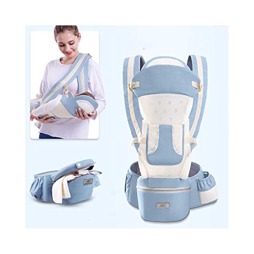 ZSLD Babydrager heupstoel, 360 ergonomische babydrager met winddicht zonnebrandcrème backplane, 6-in-1 cabriolet…