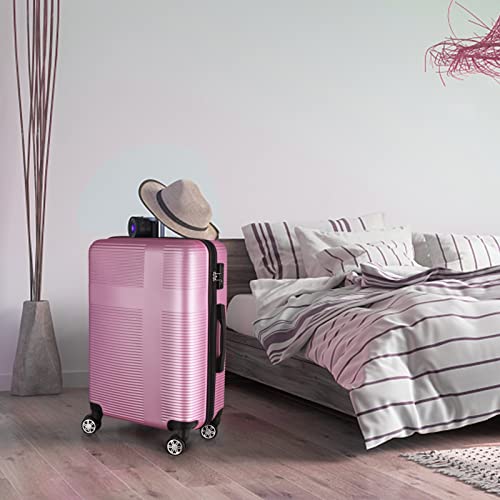 Cheerwell Luggage Sets 3 Piece Suitcase Hardside Carry On Luggage With Spinner Wheels Tsa Lock (20/24/28) (Pink) #TOP6