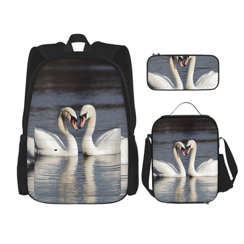 Sacs à dos imprimé cygne blanc OUSIKA stylés pour aller en cours ou au travail
