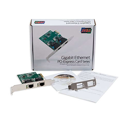 Image of Syba Dual Port Gigabit Ethernet PCI Express 2.1 PCI-E x1 Network Adapter Card (NIC) 10 /100 /1000 Mbps Card with Realtek RTL8111 Chipset, 2 Port (SD-PEX24041)