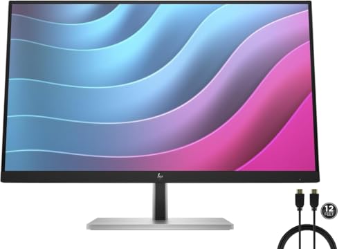Image of HP Monitor 24 Inch E24 G5, 24 Inch Monitor 1920x1080 Resolution, 16:9 Widescreen, HDMI & VGA Ports, Energy-Efficient Design, with High Speed HDMI Cable, Ideal for Home & Office Use