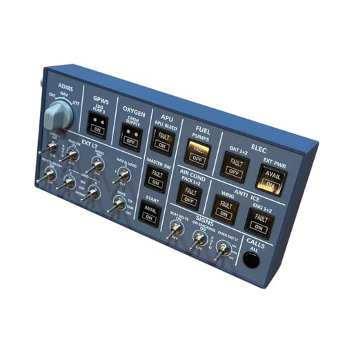 Image of YounggDiy Flight Simulator Control Panel Kit, Home Cockpit A106 Light OVHOverhead-Panel Compatible with Windows Games, Supports Major Airplane Models (3.0 Version)