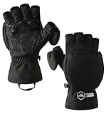Tough Outdoors Convertible Gloves Men - Ice Fishing Mittens for Men & Women - 3M Thinsulate Flip Top Mittens w/Finger Flaps