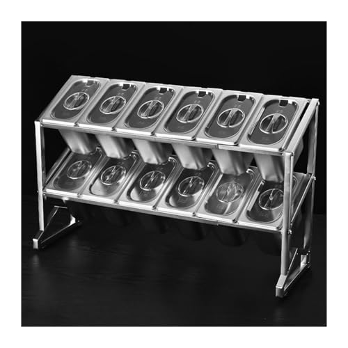 Scaffale espandibile SE per condimenti, salse, insalate, marmellate, 2/3 ripiani, per cucina, dispensa, buffet (69 x 19 x 44 cm)