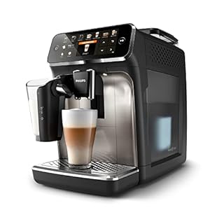 Philips 5400 Series Macchina da Caffè Automatica - Montalatte LatteGo, 12 Bevande, Display Intuitivo, 4 Profili Utente, Cromato (EP5547/90)