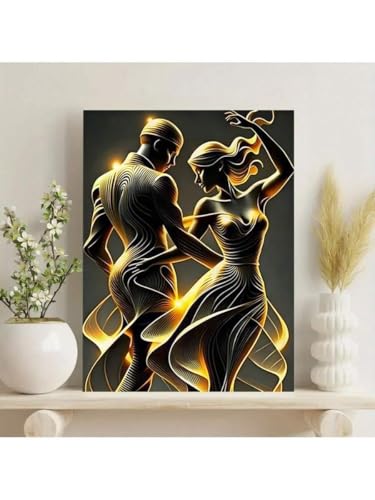 Toile couple danseurs modernes pour habiller un mur vide avec élégance