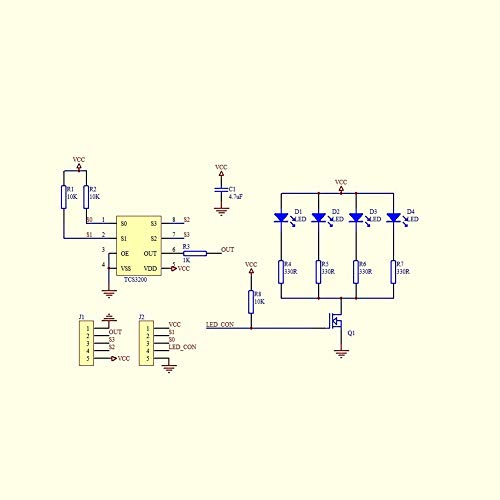 GY 31 TCS230 TCS3200 Module capteur de couleur, détection de couleur haute précision Identification des couleurs Basse tension pour projets électroniques et bricolage
