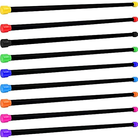 TnP Distribution Weighted Aerobic Bars - Body Bar for Yoga Pilates Gym Exercise Fitness, Strength & Balance Training - 2kg, 3kg, 4kg, 5kg, 6kg, 7kg, 8kg, 9kg, 10kg Cover