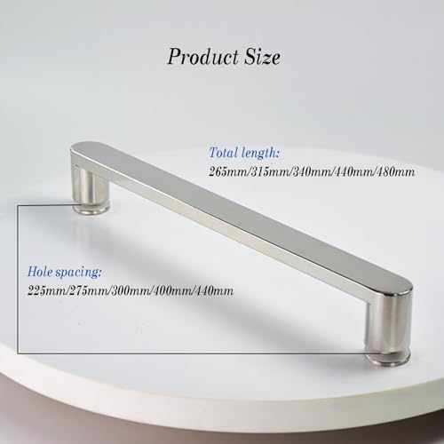 Poignée de porte de salle de douche push-pull en acier inoxydable 48cm