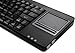 Perixx PERIBOARD-315H, Wired USB Backlit Keyboard with Touchpad and 2 USB Ports, Black (10917)